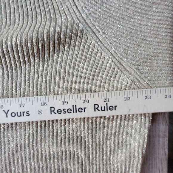 Venezia Jeans Womens Gold Ribbed Cardigan Sweater Size 22/24 NWT - Picture 13 of 13